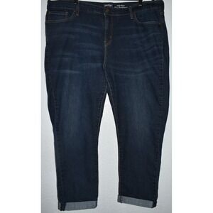 Levis Signature Gold Slim Boyfriend Jeans 22W Stretch Denim Straight Leg Cuffed